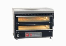 Double pizza oven with built-in hood 400 V - 6.1 kW
