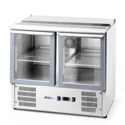 Mesa refrigerada de cristal de dos puertas con tapa abatible, Arctic, 247L