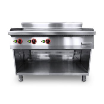Electric grill 120X70 smooth with stand and shelf, 9kW