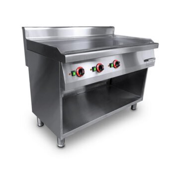 Electric grill 120X70 smooth with stand and shelf, 9kW