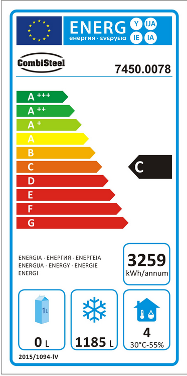 Congelador CS SS 7450A 0078 -25°C