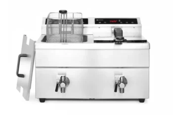 Profi Line inductiefriteuse met kraan – 2 x 8 L, HENDI, 7000W