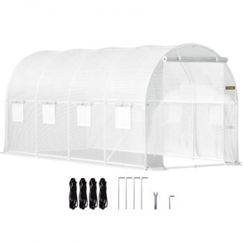 Tunnel greenhouse / greenhouse 4.6 x 2.1 x 2.1 m White