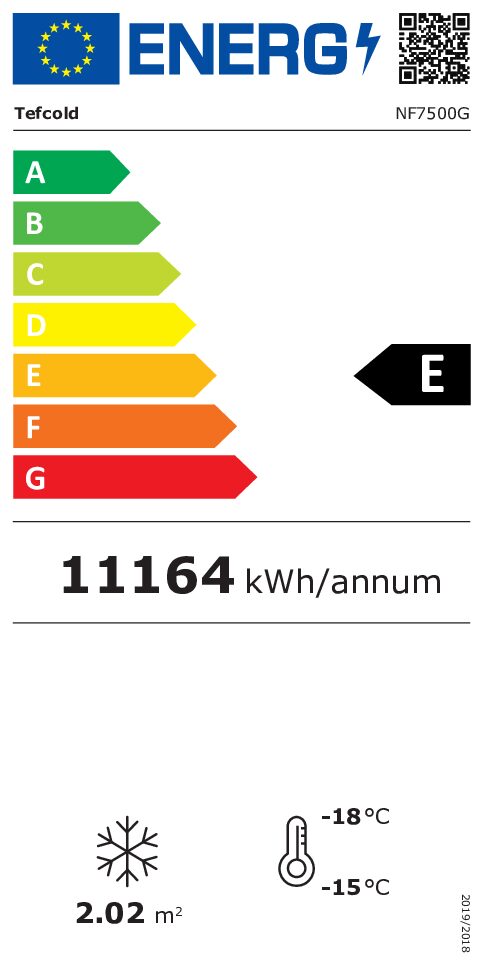 TEFCOLD NF 7500 G Mrazicí skříň prosklené dveře