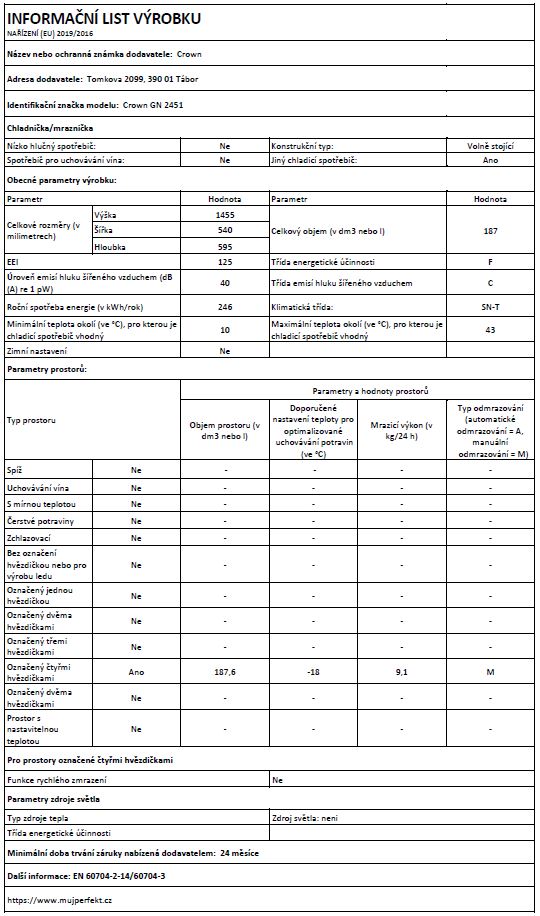 Mraznička Crown GN2451