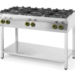Cuisinière à gaz Kitchen Line - 6 feux HENDI, 28,5 kW