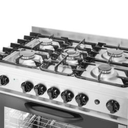 Fogão a gás - 5 bocas com forno elétrico, HENDI, Linha Cozinha