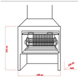 Rotisserie for wood and charcoal GA100/6