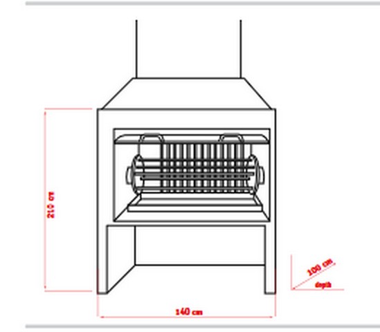 Lò nướng than củi GA100/4