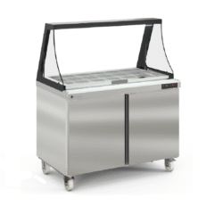 Hűtőasztal / vitrin SDTP-48-18-LGL 123cm