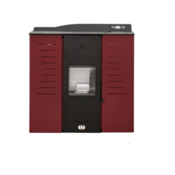 Salamandra a pellets ITALIA Idro Slim 20Kw com permutador vermelho